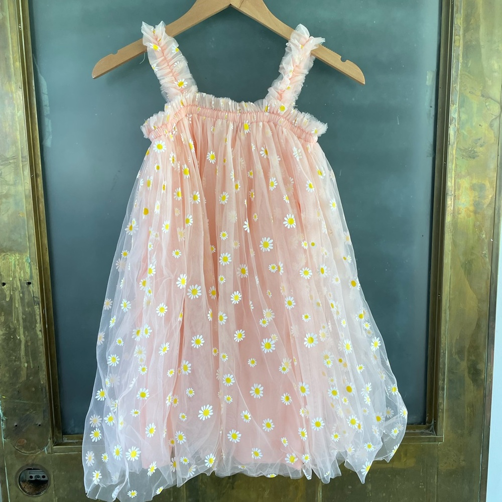 NEW Lola + The Boys Pink Daisy Tulle Dress Size 10 Floral Party NWT - Picture 3 of 4